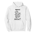 Funny Yoga Inhale Exhale Pooping Animal Hoodie - Aesthetic Graphic Unisex - T-Shirt, Sweatshirt, Hoodie