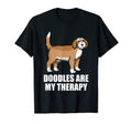 Doodles Are My Therapy Ironic Dog Owner T-Shirt - Graphic Print Unisex - T-Shirt, Sweatshirt, Hoodie