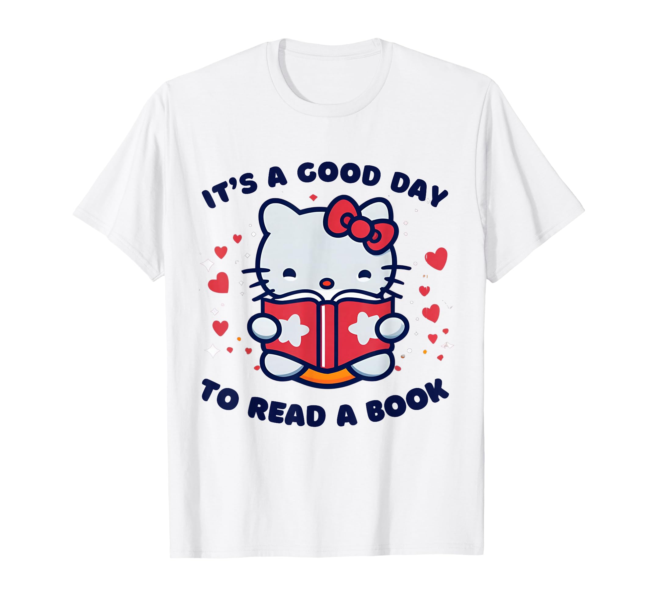 Its Good Day To Read Book Cat Book Day T-Shirt - Minimalist Print Men Women - T-Shirt, Sweatshirt, Hoodie