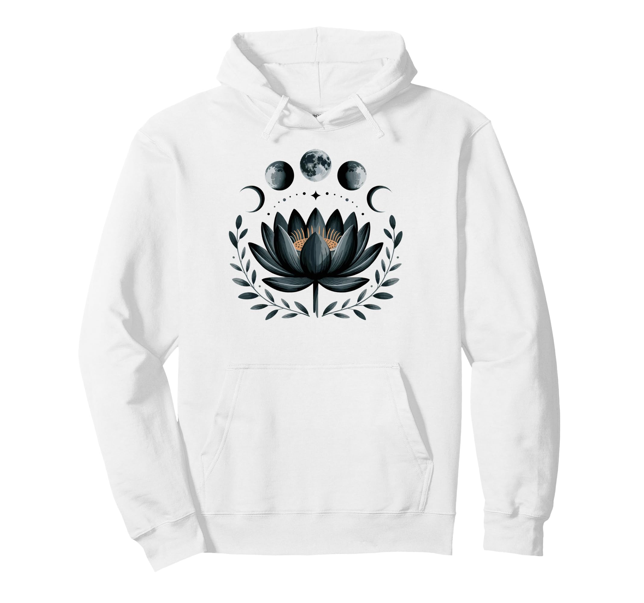 Lotus Flower Moon Phases Zen Yoga Hoodie - Streetwear Style Men Women - T-Shirt, Sweatshirt, Hoodie