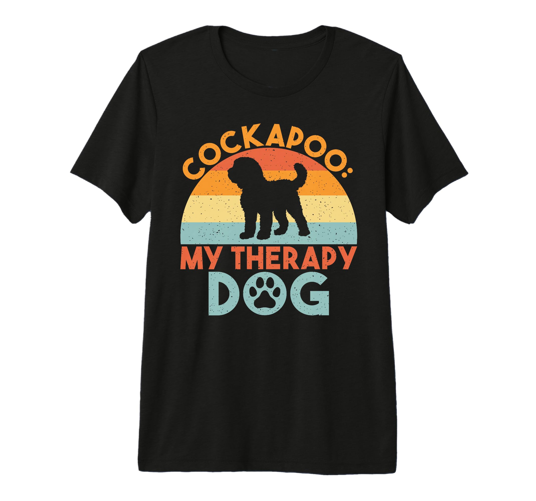 Cockapoo My Therapy Dog Cockapoo Tri T-Shirt - Custom Art Print Unisex - T-Shirt, Sweatshirt, Hoodie