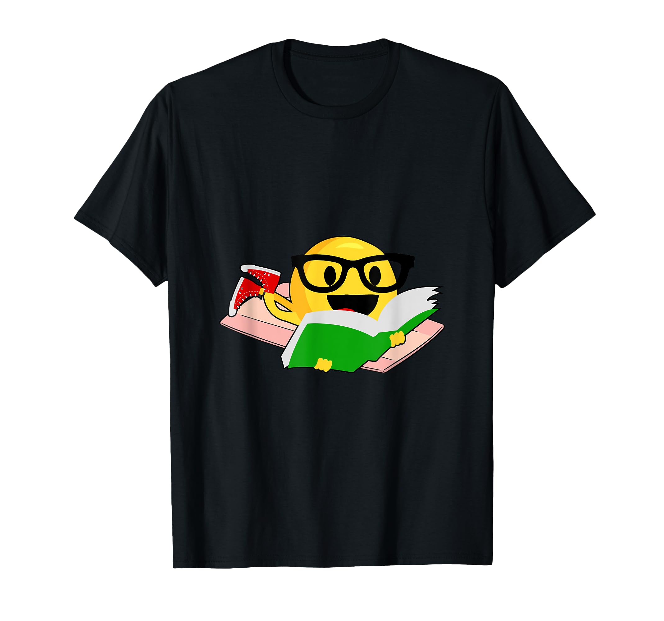 Fantasy Book Reader Face Book Nerd T-Shirt - Minimalist Print Men Women - T-Shirt, Sweatshirt, Hoodie