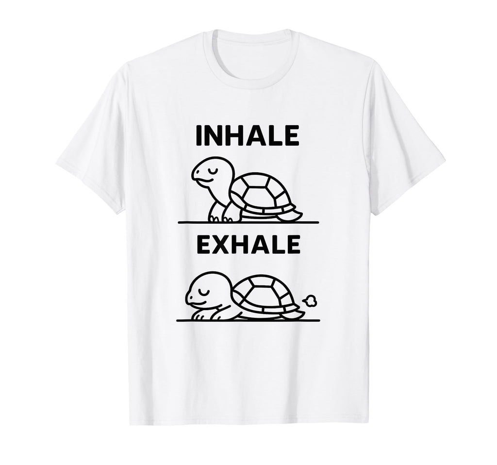 Funny Yoga Inhale Exhale Pooping T-Shirt - Custom Art Print for Adults - T-Shirt, Sweatshirt, Hoodie