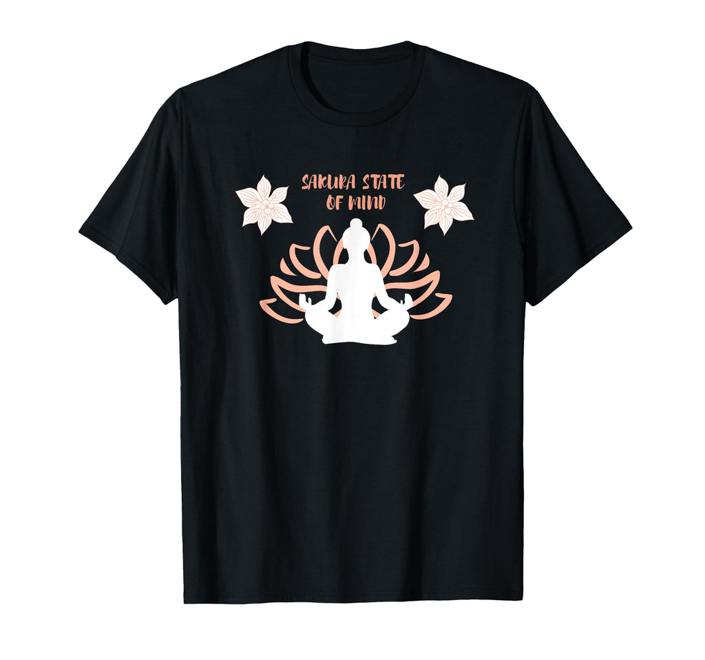 Sakura State Mind Meditation T-Shirt - Graphic Print for Adults - T-Shirt, Sweatshirt, Hoodie