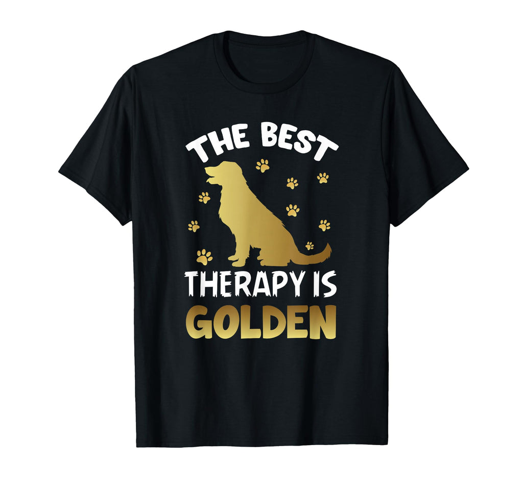 Golden Retriever Best Therapy Is T-Shirt - Novelty Apparel Men Women - T-Shirt, Sweatshirt, Hoodie