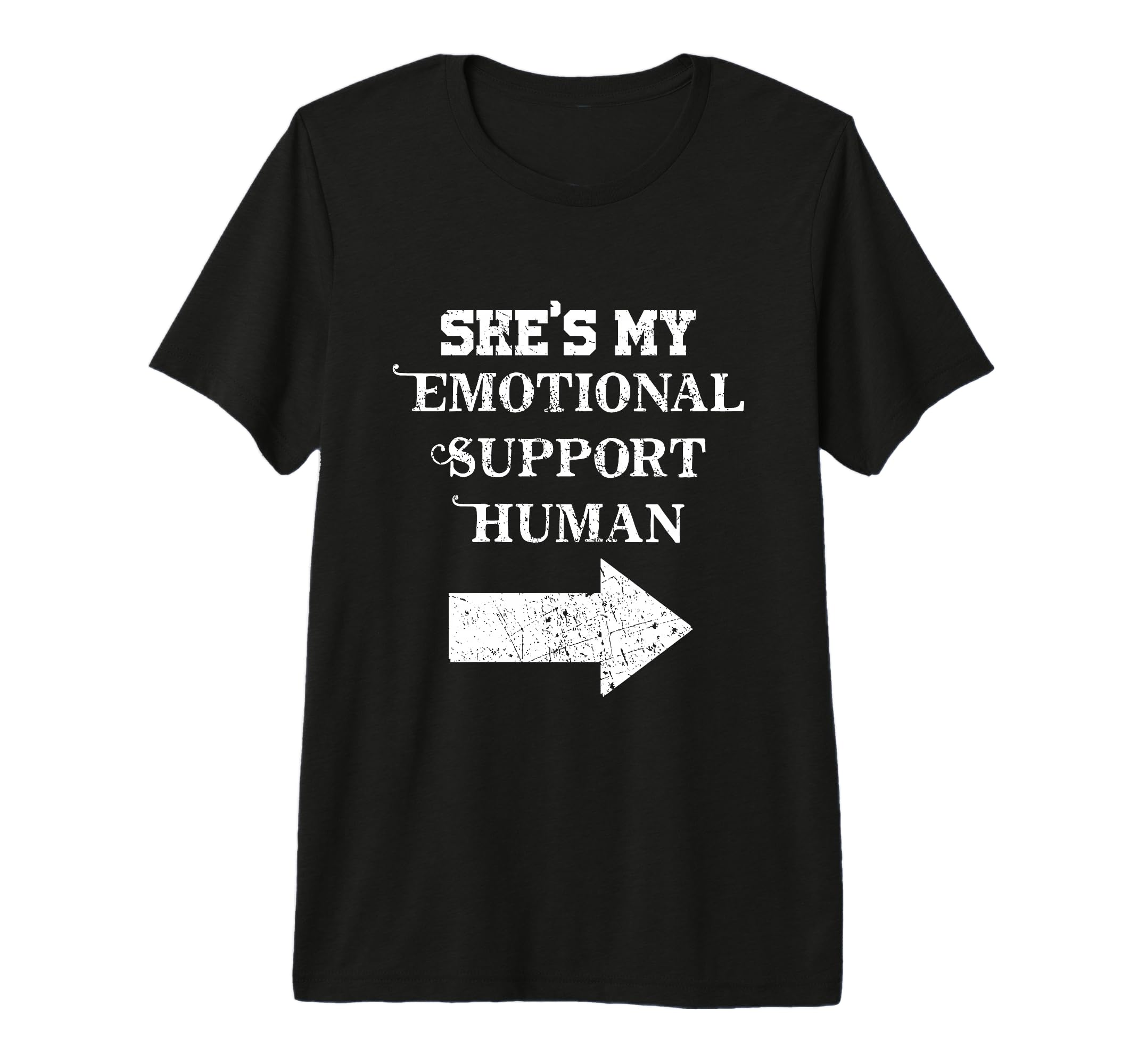 Shes My Emotional Support Human Couples T-Shirt - Streetwear Style Unisex - T-Shirt, Sweatshirt, Hoodie