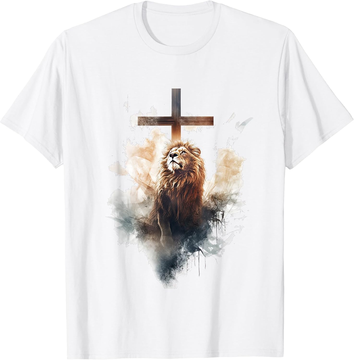 Yeshua The Lion of Judah Christian Cross Design Unisex T-shirt, Sweatshirt, Hoodie, Long Sleeve Tee - T-Shirt, Sweatshirt, Hoodie