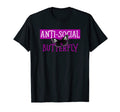 Anti Social Butterfly Funny T-Shirt - Minimalist Print for Adults - T-Shirt, Sweatshirt, Hoodie
