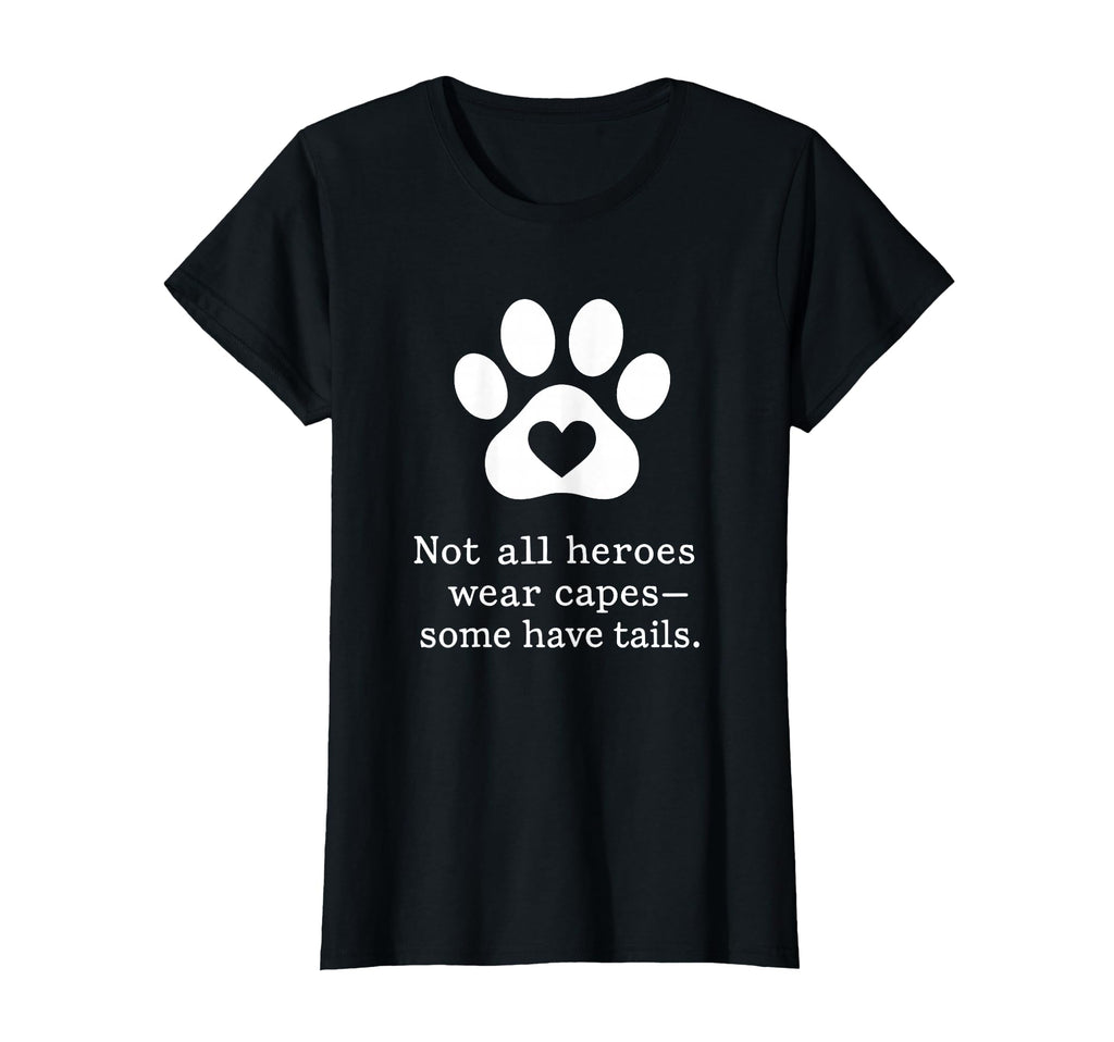 Womens Therapy Dog Mom Heroes Tails T-Shirt - Custom Art Print Men Women - T-Shirt, Sweatshirt, Hoodie