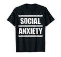 Social Anxiety Introvert Anxious T-Shirt - Minimalist Print Men Women - T-Shirt, Sweatshirt, Hoodie