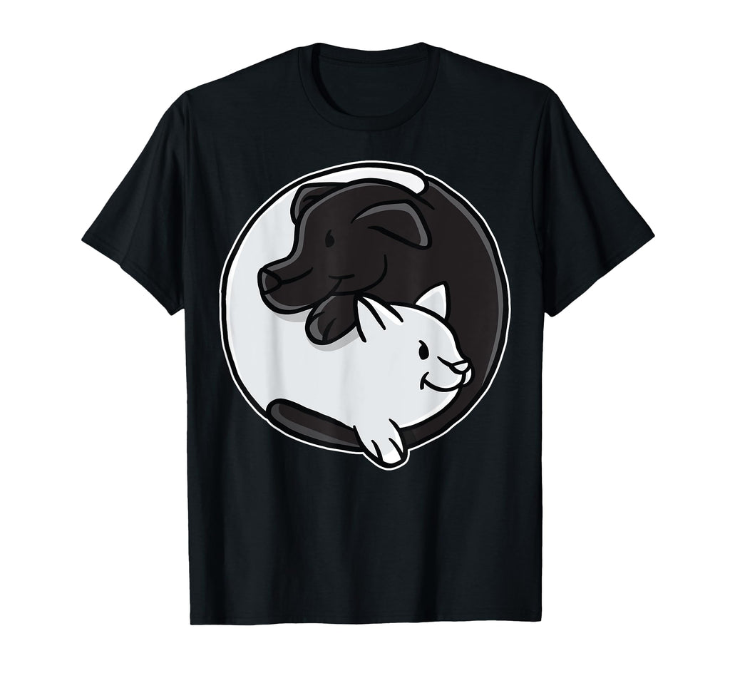 Cat And Dog Ying Yang Yoga Meditation T-Shirt - Streetwear Style Men Women - T-Shirt, Sweatshirt, Hoodie
