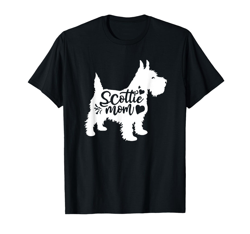 Scottie Mom Womens Scottish Terrier T-Shirt - Novelty Apparel for Adults - T-Shirt, Sweatshirt, Hoodie