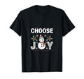 Choose Joy Hippie Snowman Inspiring T-Shirt - Custom Art Print Men Women - T-Shirt, Sweatshirt, Hoodie