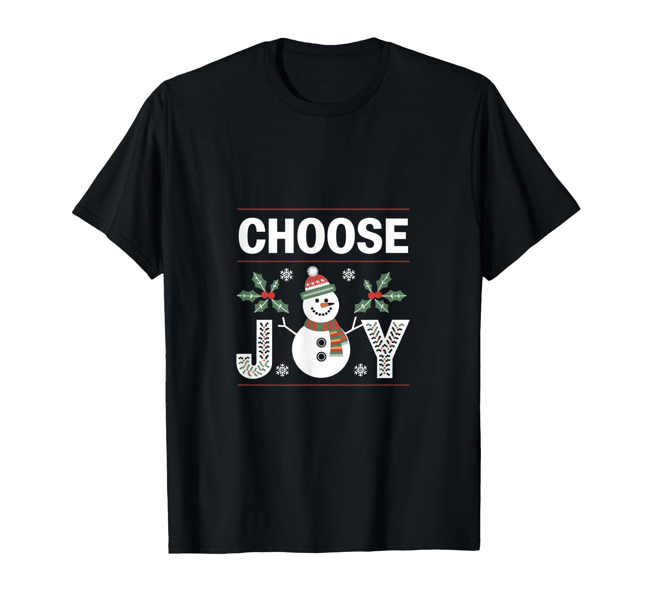 Choose Joy Hippie Snowman Inspiring T-Shirt - Custom Art Print Men Women - T-Shirt, Sweatshirt, Hoodie