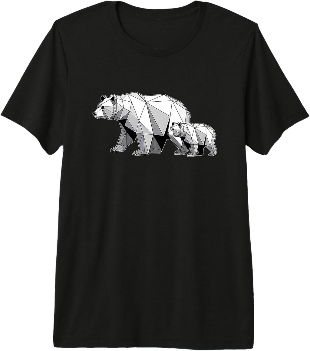 Geometric Bear Art Mother Father Parents Apparel Unisex T-shirt, Sweatshirt, Hoodie, Long Sleeve Tee - T-Shirt, Sweatshirt, Hoodie