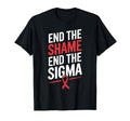 End Shame Stigma Hiv Aids Awareness Red T-Shirt - Graphic Print for Adults - T-Shirt, Sweatshirt, Hoodie