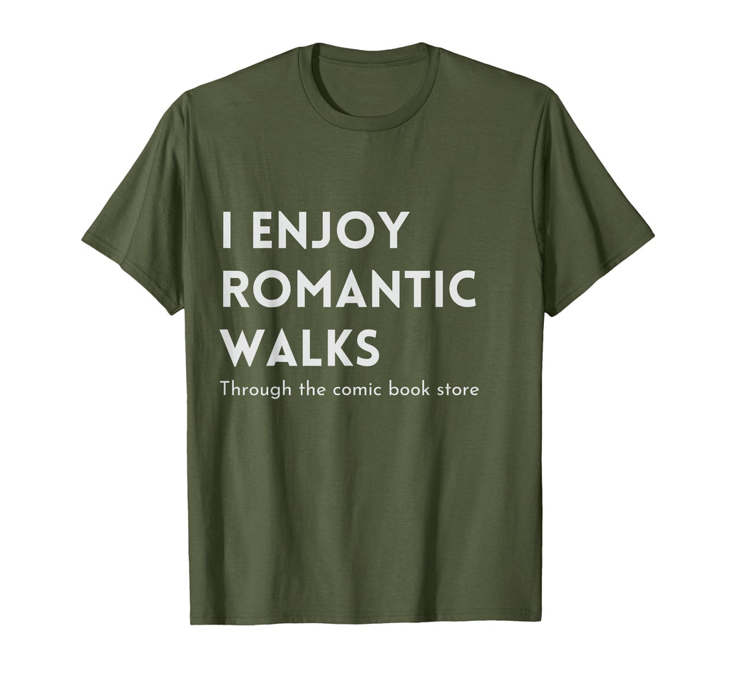 I Enjoy Romantic Walks Through Comic T-Shirt - Custom Art Print Men Women - T-Shirt, Sweatshirt, Hoodie