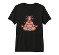 Meditation Bull Yoga Pose Relaxing T-Shirt - Novelty Apparel Men Women - T-Shirt, Sweatshirt, Hoodie