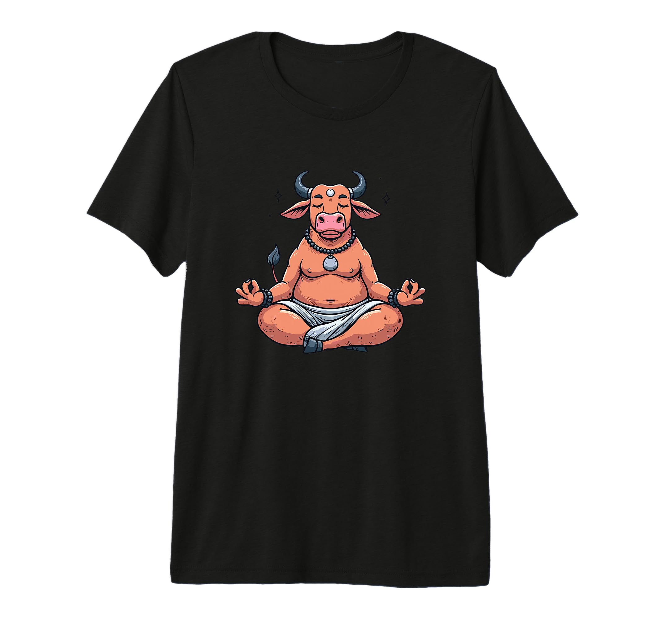 Meditation Bull Yoga Pose Relaxing T-Shirt - Novelty Apparel Men Women - T-Shirt, Sweatshirt, Hoodie
