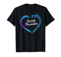 Butterfly Heart Suicide Awareness Mental T-Shirt - Minimalist Print Unisex - T-Shirt, Sweatshirt, Hoodie