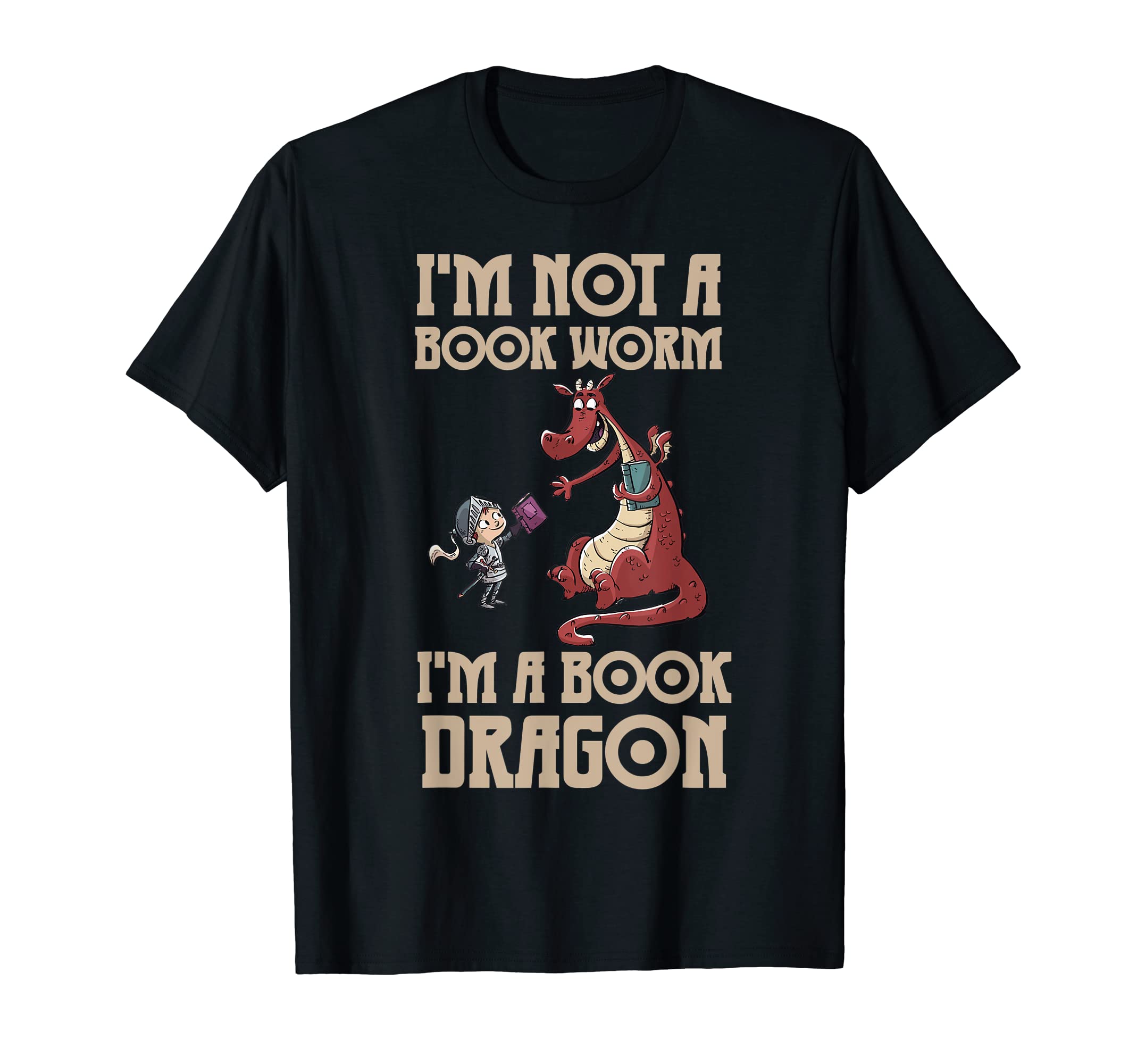Im Not Book Worm Im Book Dragon Funny T-Shirt - Minimalist Print Unisex - T-Shirt, Sweatshirt, Hoodie