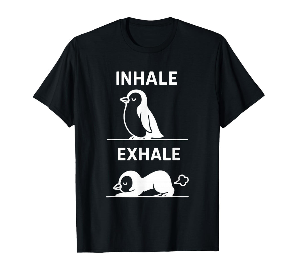 Funny Yoga Inhale Exhale Pooping T-Shirt - Novelty Apparel for Adults - T-Shirt, Sweatshirt, Hoodie