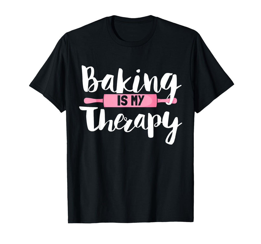 Funny Baker Therapy Baking T-Shirt - Minimalist Print Unisex - T-Shirt, Sweatshirt, Hoodie