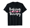 Funny Baker Therapy Baking T-Shirt - Minimalist Print Unisex - T-Shirt, Sweatshirt, Hoodie