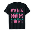 My Life Is Full Poetry Book T-Shirt - Minimalist Print for Adults - T-Shirt, Sweatshirt, Hoodie