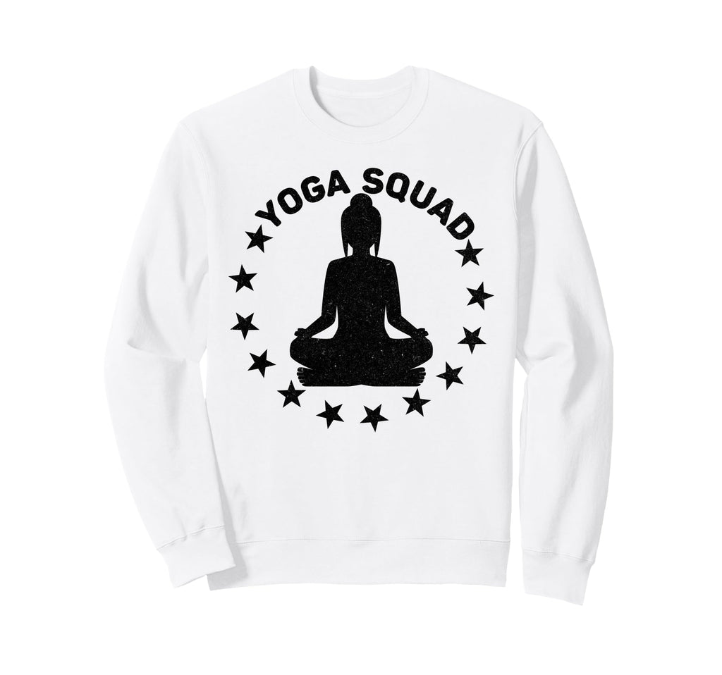 Yoga Squad Spiritual Meditation Pose Sweatshirt - Unique Graphic Men Women - T-Shirt, Sweatshirt, Hoodie