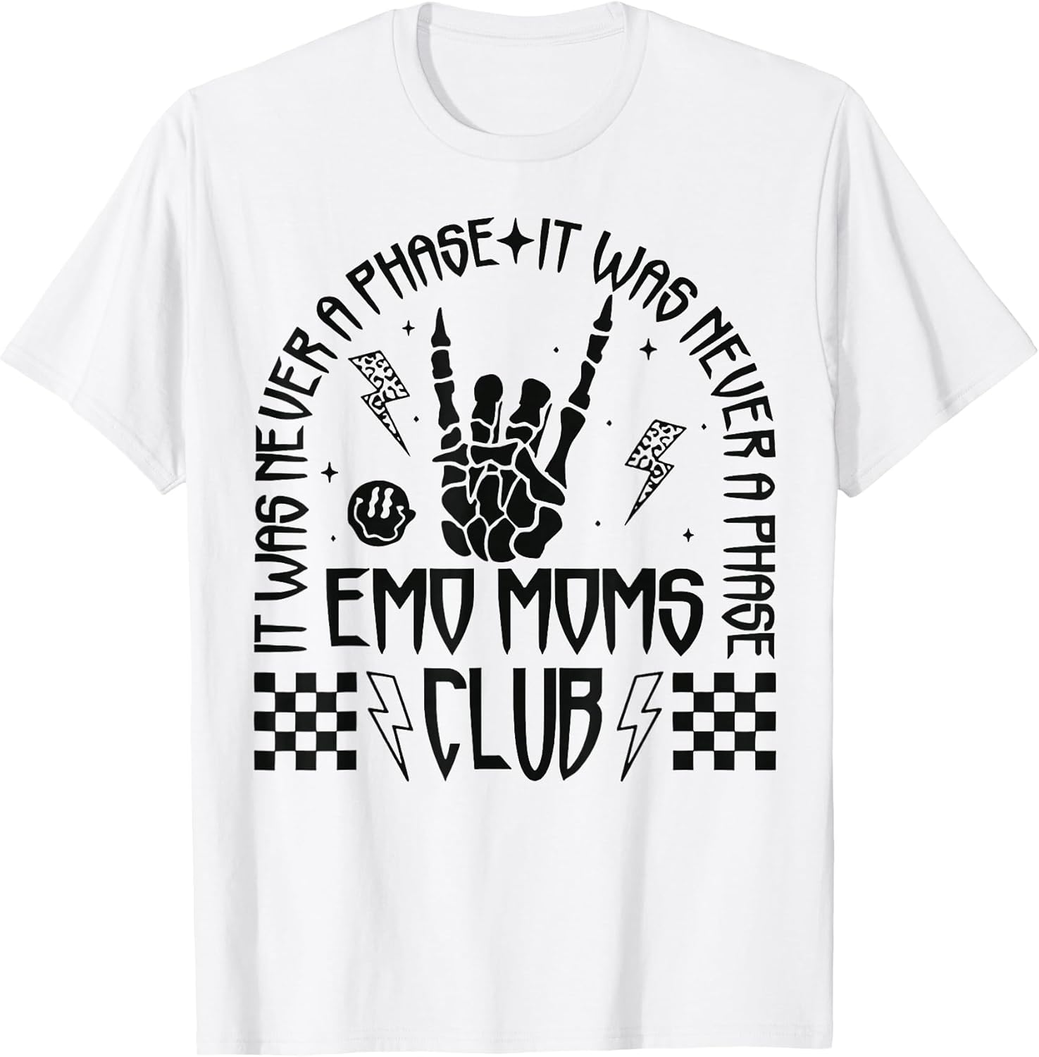 Emo Mom Club It Was Never A Phase Unisex T-shirt, Sweatshirt, Hoodie, Long Sleeve Tee - T-Shirt, Sweatshirt, Hoodie