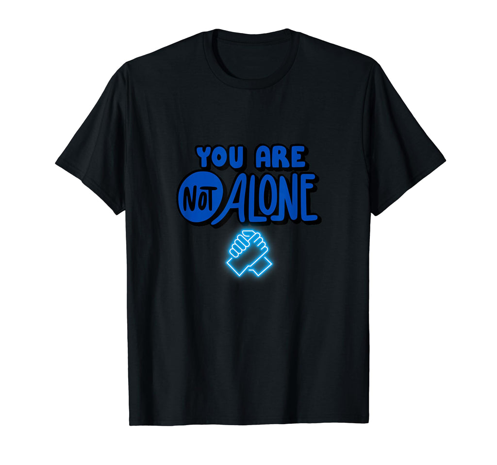 Dap Handshake You Are Not Alone Mens T-Shirt - Minimalist Print for Adults - T-Shirt, Sweatshirt, Hoodie