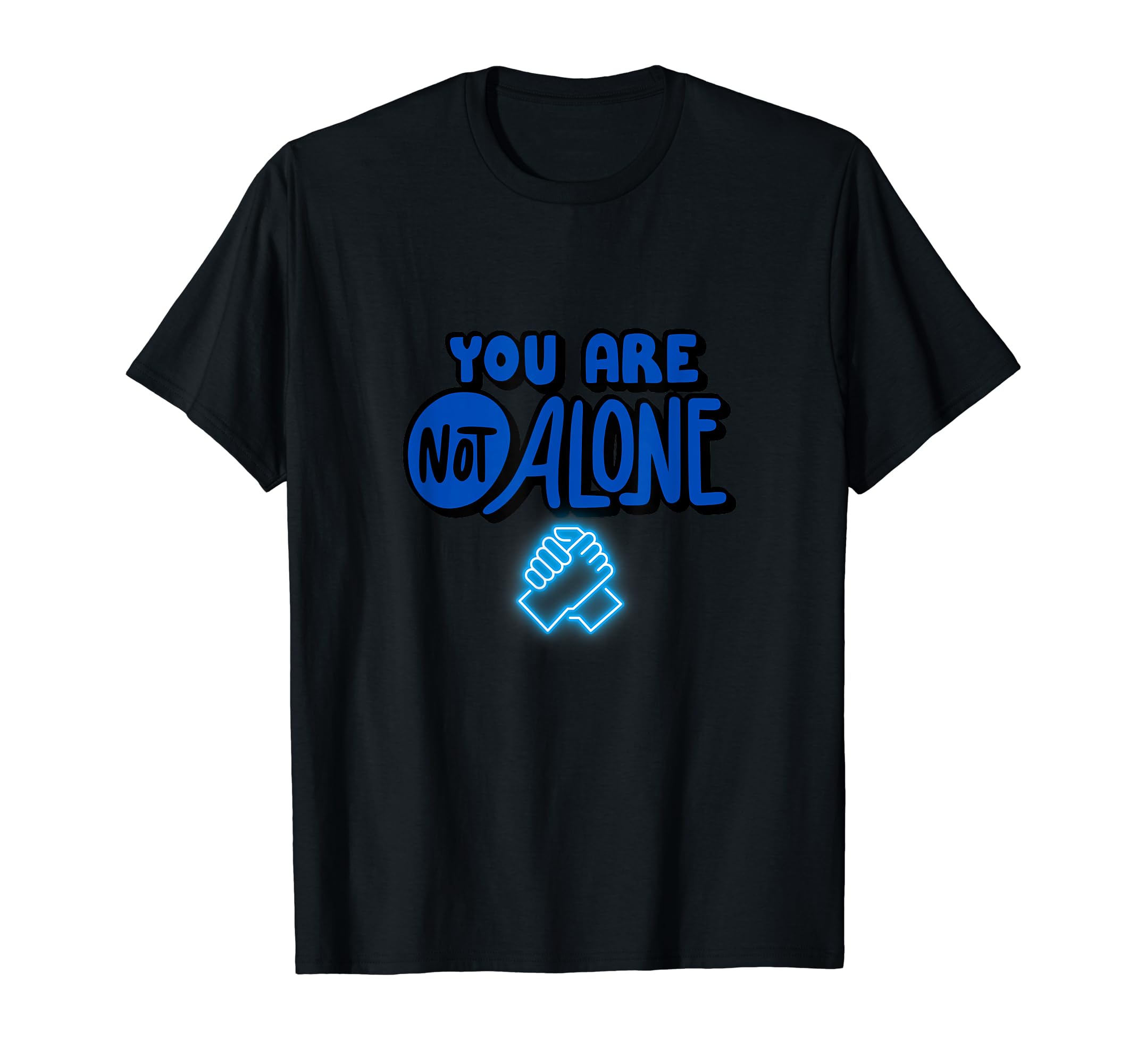 Dap Handshake You Are Not Alone Mens T-Shirt - Minimalist Print for Adults - T-Shirt, Sweatshirt, Hoodie