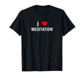 I Love Meditation Heart Distressed T-Shirt - Unique Graphic Unisex - T-Shirt, Sweatshirt, Hoodie