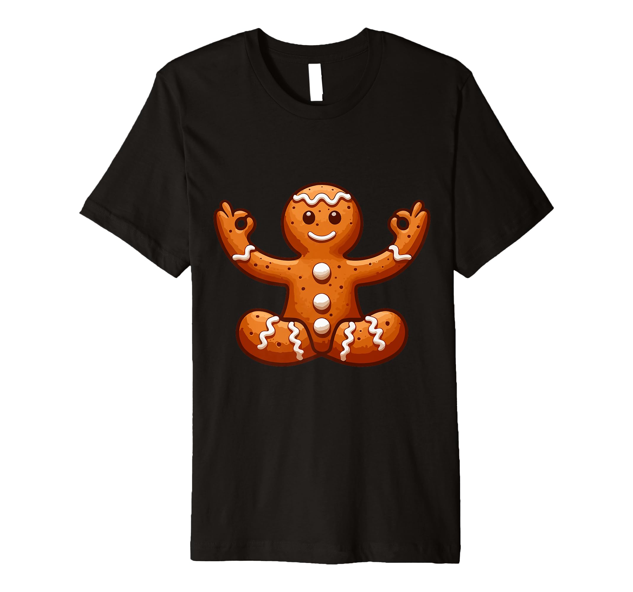Meditation Gingerbread Yoga Pose T-Shirt - Casual Everyday Wear for Adults - T-Shirt, Sweatshirt, Hoodie