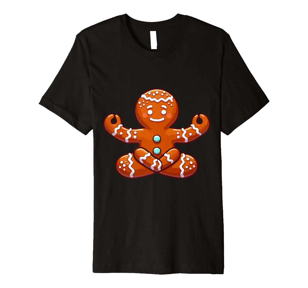 Meditation Gingerbread Yoga Pose T-Shirt - Streetwear Style Unisex - T-Shirt, Sweatshirt, Hoodie