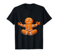 Meditation Gingerbread Yoga Pose T-Shirt - Minimalist Print for Adults - T-Shirt, Sweatshirt, Hoodie