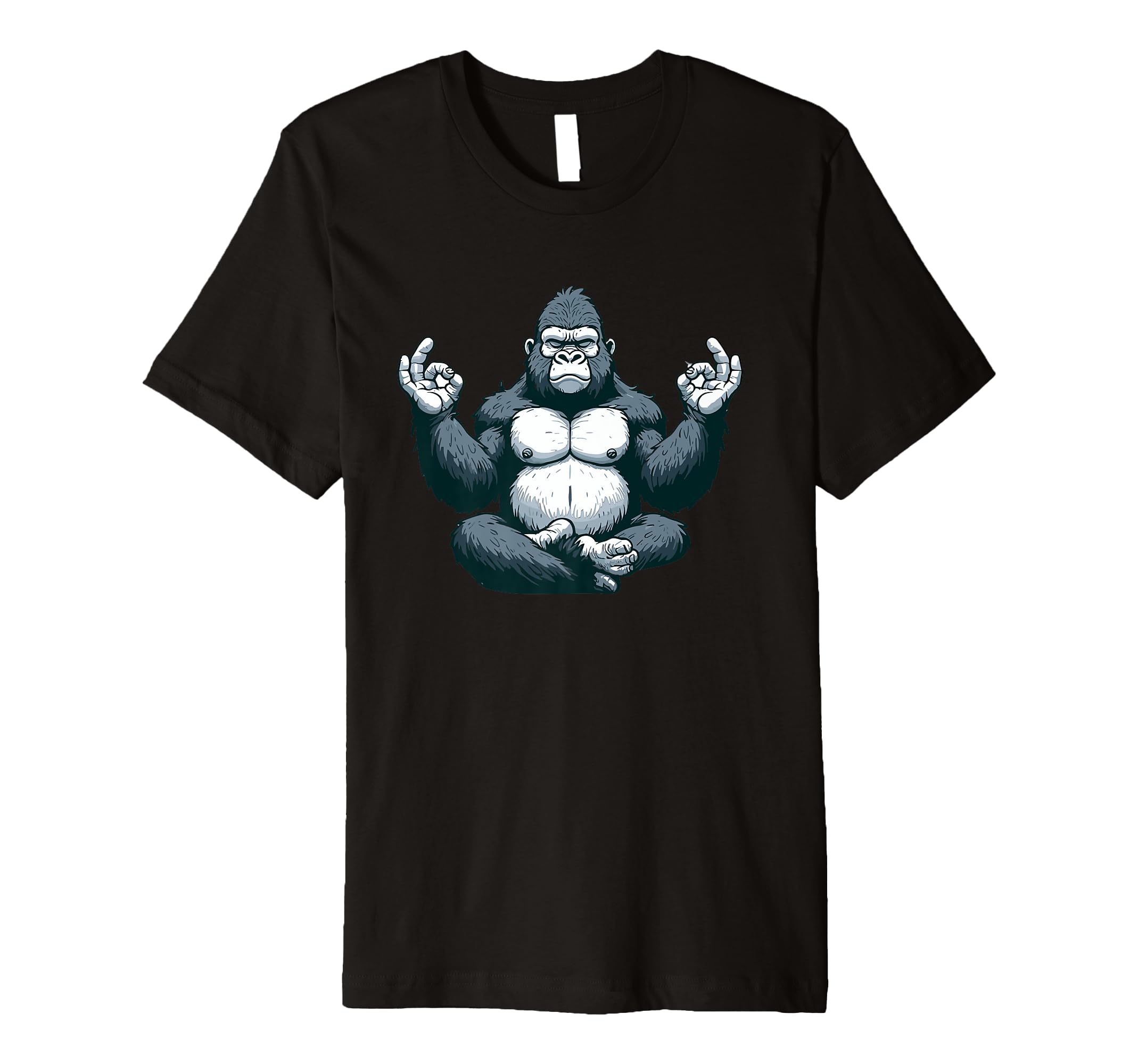 Meditation Gorilla Yoga Pose Relaxing T-Shirt - Graphic Print for Adults - T-Shirt, Sweatshirt, Hoodie