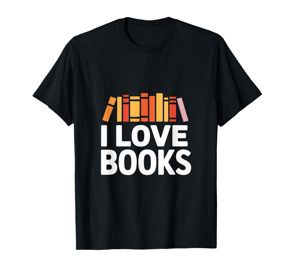 I Love Books Passion Reading Bookshelf T-Shirt - Fun Novelty Design Unisex - T-Shirt, Sweatshirt, Hoodie