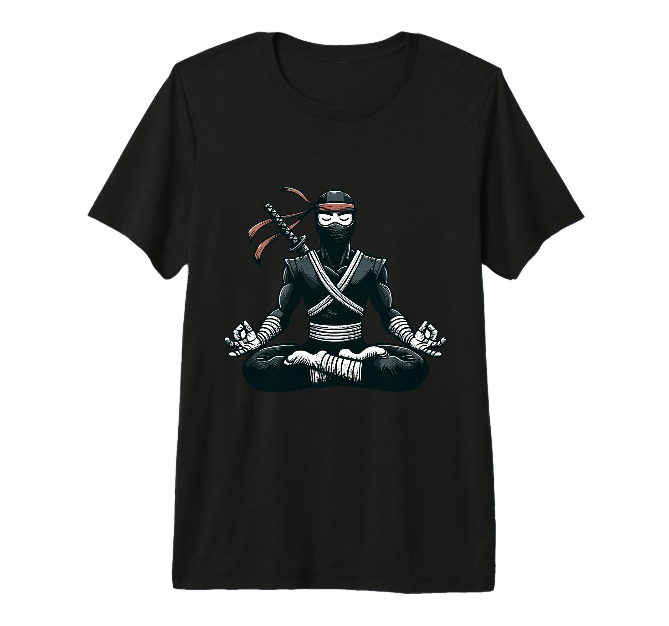 Meditation Ninja Yoga Pose Relaxing T-Shirt - Fun Novelty Design Men Women - T-Shirt, Sweatshirt, Hoodie