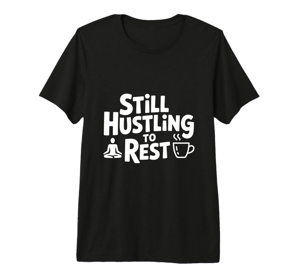 Still Hustling To Rest Mindfulness T-Shirt - Fun Novelty Design for Adults - T-Shirt, Sweatshirt, Hoodie