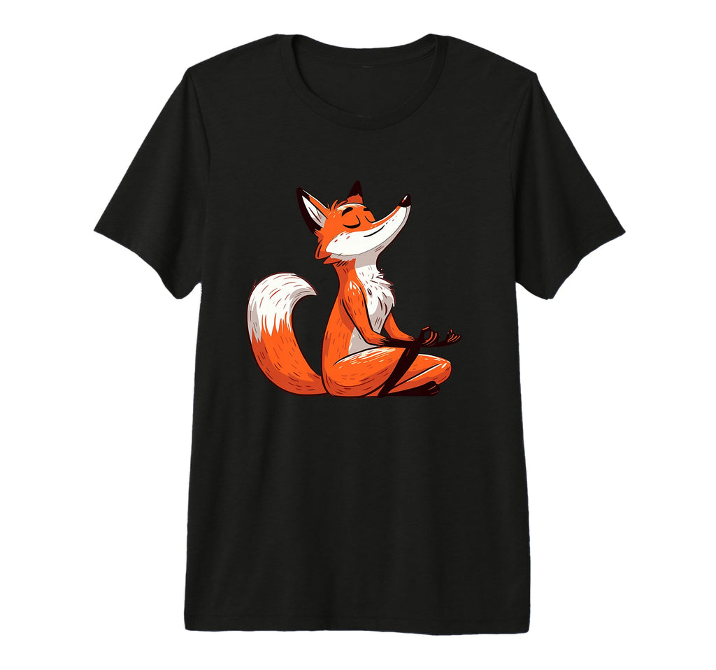 Meditation Fox Yoga Pose Relaxing T-Shirt - Trendy Graphic Men Women - T-Shirt, Sweatshirt, Hoodie