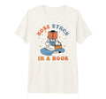 Nose Stuck Book Book Lover Tri Blend T-Shirt - Novelty Apparel Unisex - T-Shirt, Sweatshirt, Hoodie