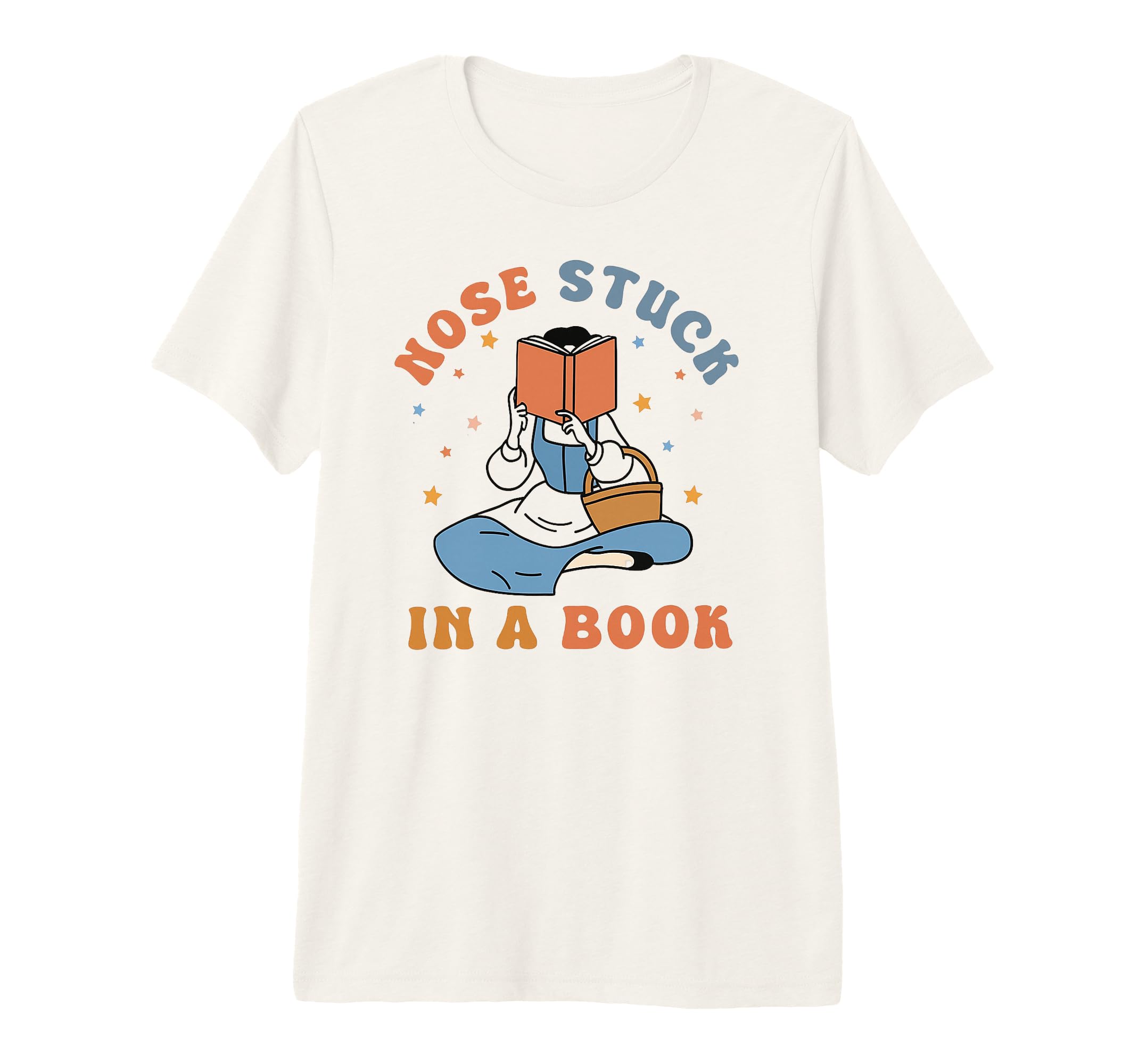 Nose Stuck Book Book Lover Tri Blend T-Shirt - Novelty Apparel Unisex - T-Shirt, Sweatshirt, Hoodie