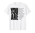 You Are Enough Brave Worth Loved T-Shirt - Unique Graphic for Adults - T-Shirt, Sweatshirt, Hoodie