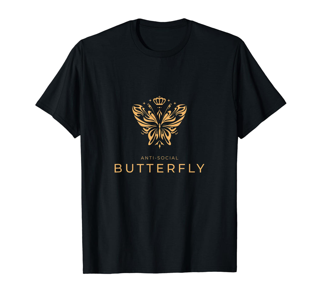 Anti Social Butterfly Sweet Introverts T-Shirt - Fun Novelty Design Unisex - T-Shirt, Sweatshirt, Hoodie