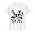 Bold Anti Social Butterfly Whimsical T-Shirt - Unique Graphic for Adults - T-Shirt, Sweatshirt, Hoodie