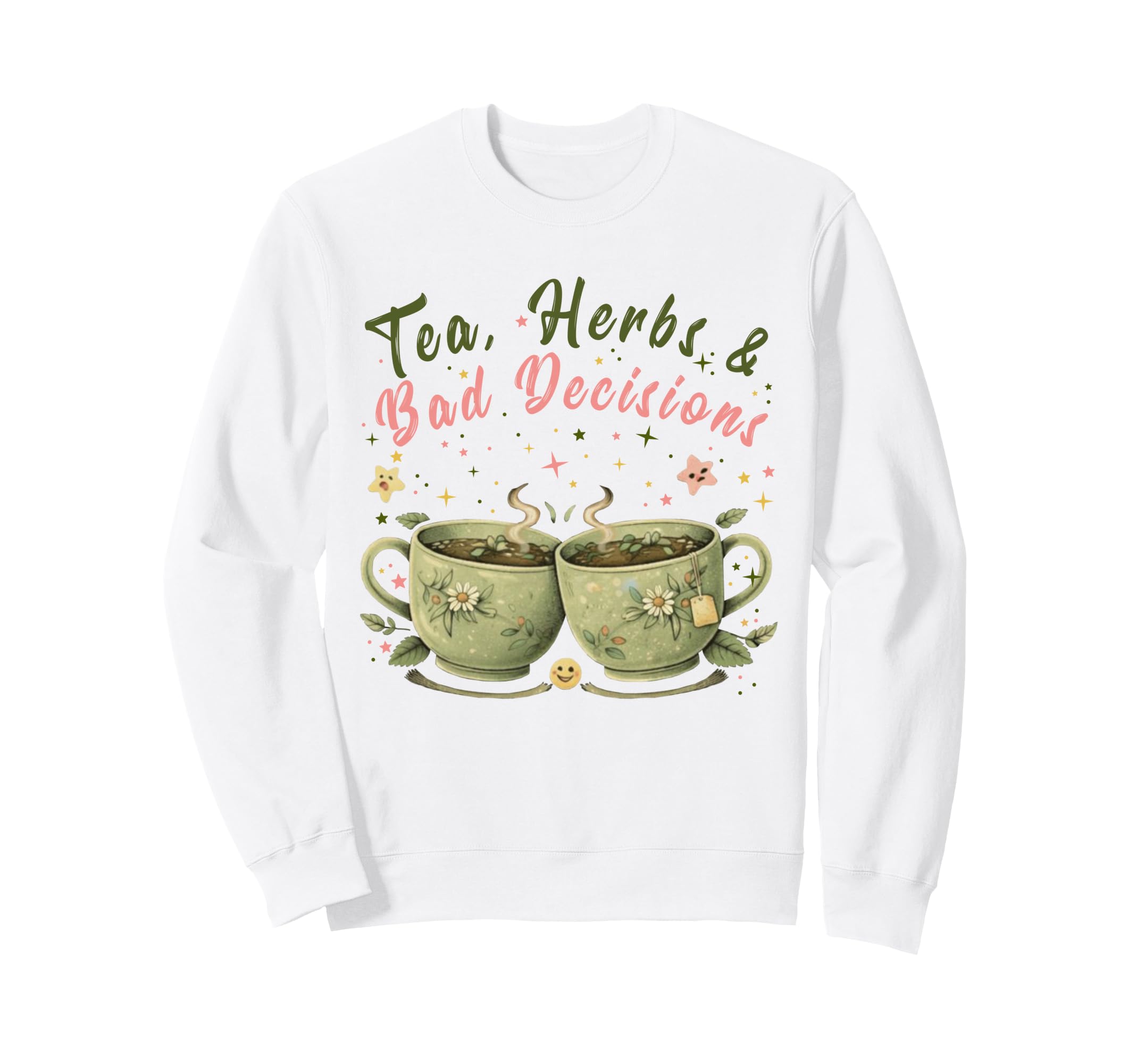 Funny Wellness Vibes Aesthetic Tea Sweatshirt - Graphic Print Men Women - T-Shirt, Sweatshirt, Hoodie