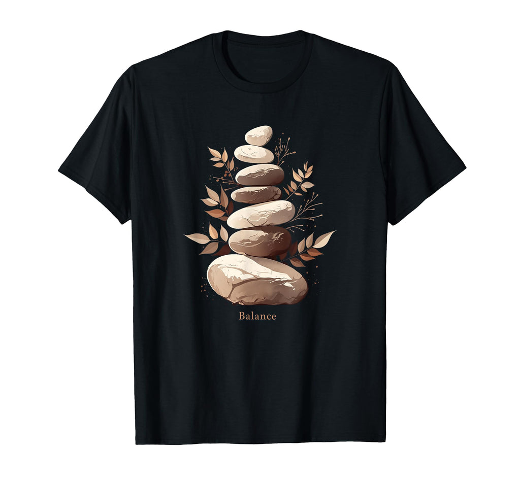 Zen Balancing Stones Art Mindfulness And T-Shirt - Graphic Print Unisex - T-Shirt, Sweatshirt, Hoodie