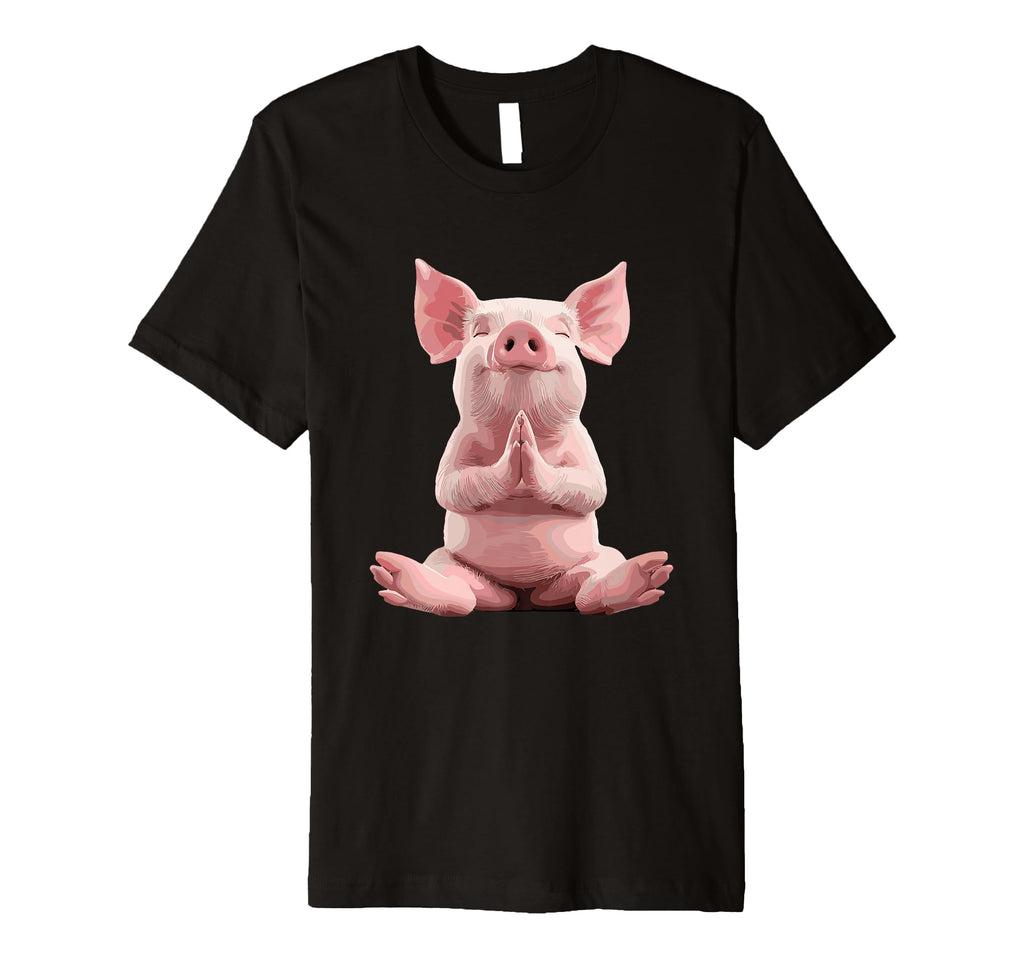 Pig Meditation Blissful Serenity Art T-Shirt - Streetwear Style Unisex - T-Shirt, Sweatshirt, Hoodie